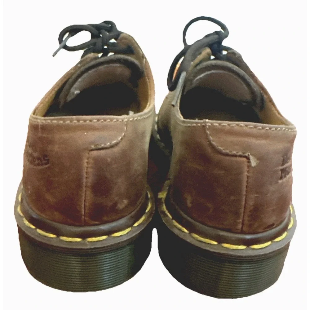 VINTAGE Dr Martens 1561 US Youth 1 Made In England Brown Leather‎ Oxford Shoe